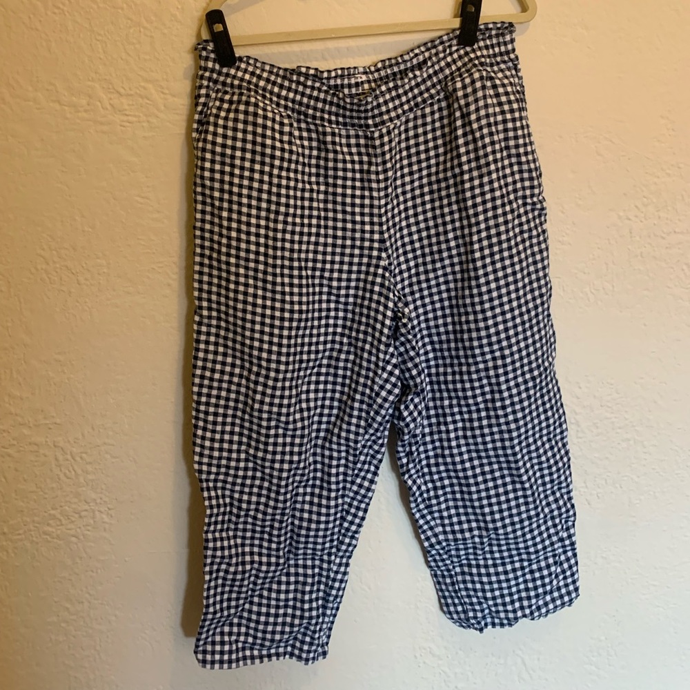 Linen gingham pants